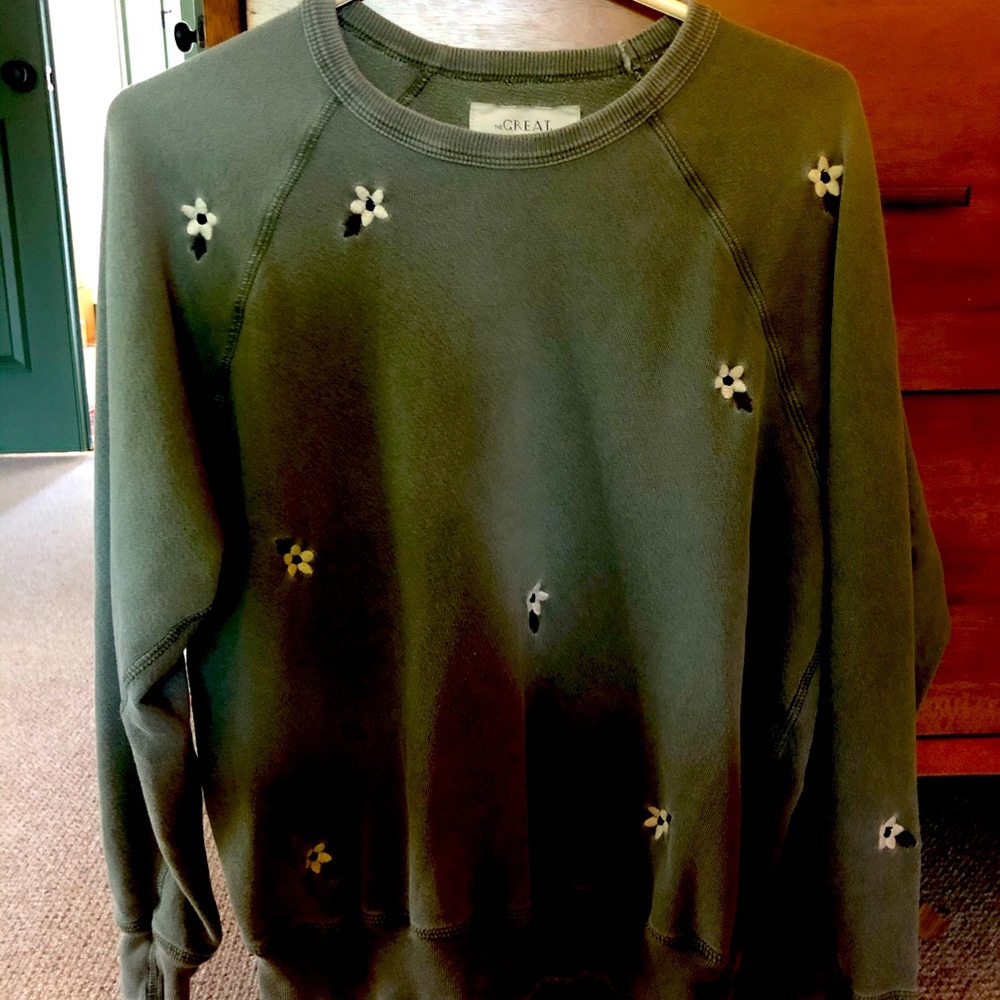 The Great daisy embroidered sweatshirt